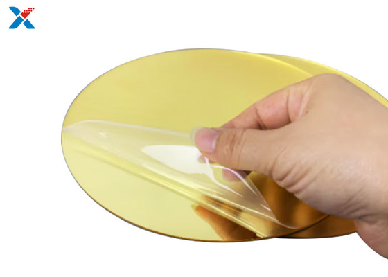 Pemotongan laser lembaran akrilik cermin emas besar 1mm untuk cermin kamar mandi