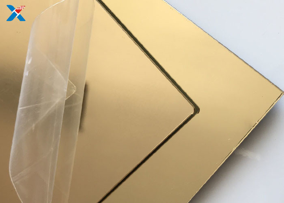 Beli Golden 2mm Acrylic Mirror Sheet Dinding Dekoratif Panel Kaca Plexi online manufacture