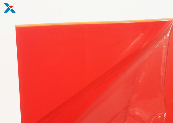 Extruded Casted 2mm Red Acrylic Sheet Dengan Permukaan Dipoles Ganda