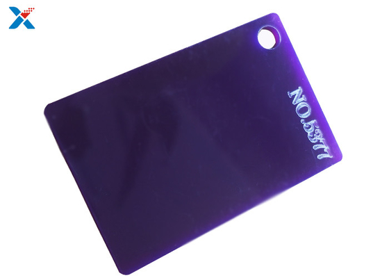 Lembaran Plastik Warna Plexiglass Ungu Tembus 1.2g/cm3 Kepadatan