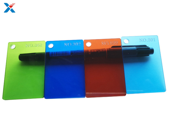 2mm Lembaran Akrilik Berwarna Hijau Tembus Pelat Perspex Diekstrusi