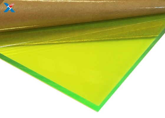 Lembaran Akrilik Berwarna Hijau Fluorescent 3mm Papan Cor Atap Besar