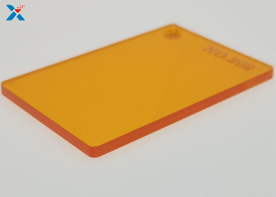 3mm Fluorescent Orange Acrylic Sheet Berwarna Panel PMMA Cast Besar