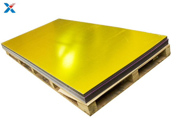 1mm Emas Lembar Cermin Akrilik Pelat Perspex Permukaan Dilapisi Keras